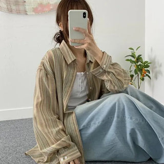 (Under the Air Conditioner/Salant Item) [UNISEX] Nader Hippie Long Sleeve Summer Shirt