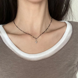 Rookies Beaded Cross Necklace [Surgical Steel]