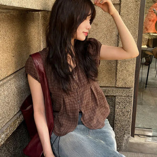 Mood Check Puff Blouse 2 colors