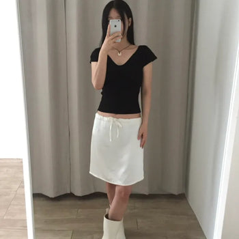 Genie Satin Midi Skirt