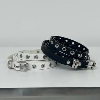 Long Eyelet Slim Belt