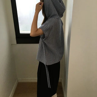 Oa Striped Hoodie  Free
