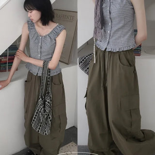 Beat Cargo Cotton Wide Long Pants