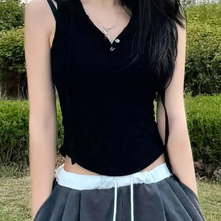 Ferro Hooded Sleeveless Top