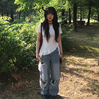 Loure Balloon Ripped Denim