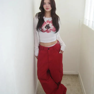Waist Strap Big Pocket Cargo Pants