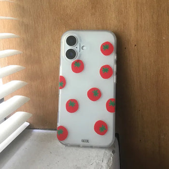 Mito Drawing Tomato Translucent Hard iPhone Case