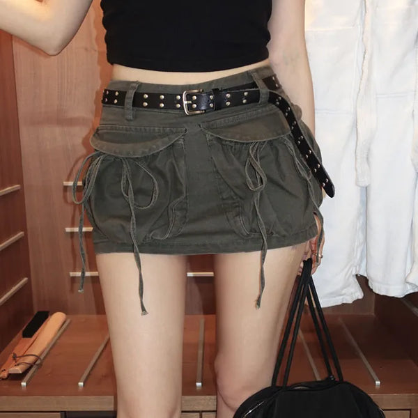Nejian pocket cargo skirt