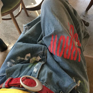 painting lettering pants