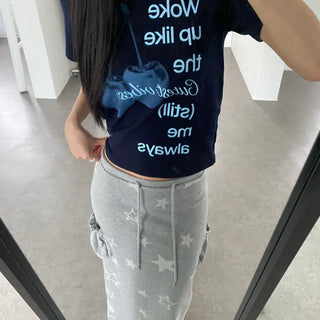 Cherry Pop Lettering Print Short Sleeve T-shirt