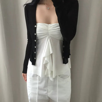Tencel snap cardigan