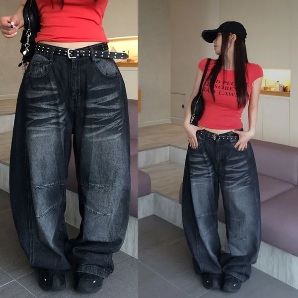 Aile Pintuck Denim Wide Pants [Back Elastic]