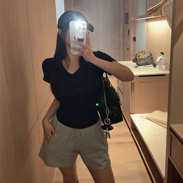 Lento Deep V-Neck T-Shirt