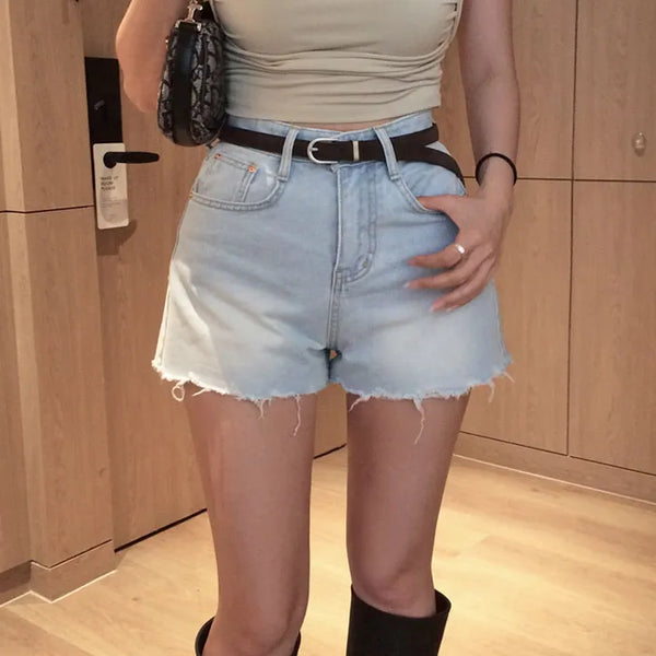 Kepro High-Fit Denim Shorts