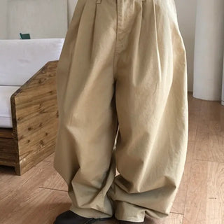 Youth Pintuck Cotton Wide Pants
