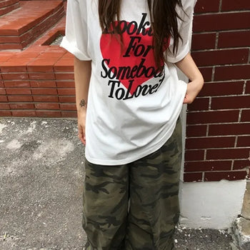 Vintage Heart Lettering Tee