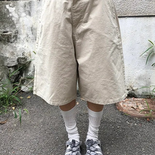 Plaid Bermuda Wide Pants