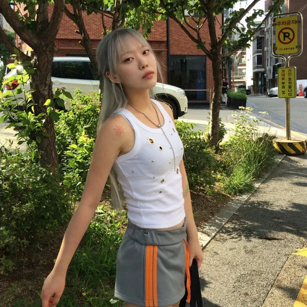 stud eyelet sleeveless