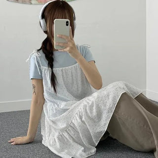 Illy Dot Tiered Strap Dress