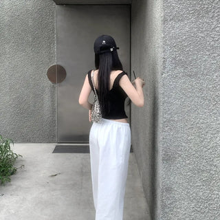 *Cool Material* Fifty White Summer Long Training Pants
