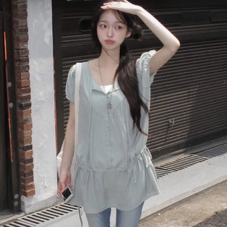 peeki shirring blouse ops