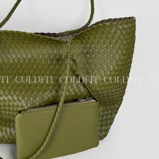 Handmade Large Weaving Bag Olive Green
