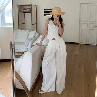 Bay wide pintuck pants