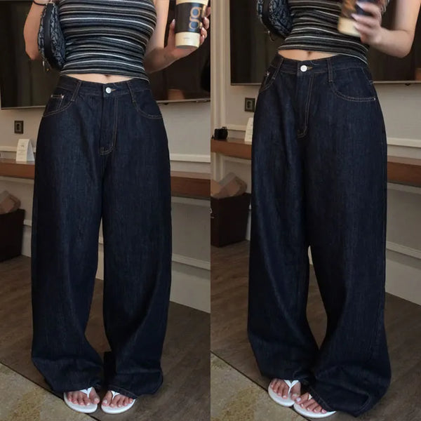Apes denim wide pants