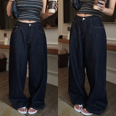 Apes denim wide pants