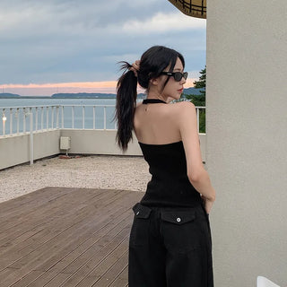 AND Knit Ribbed Halter Neck Sleeveless