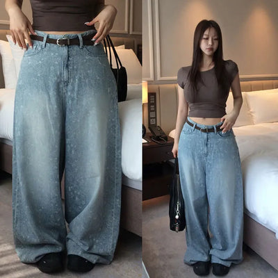 Consi Flower Denim Wide Pants [Tencel 11.5%]
