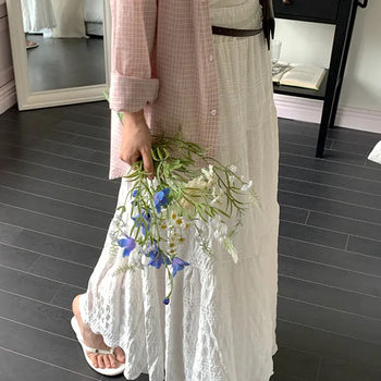 Dion Elastic Waist Long Skirt
