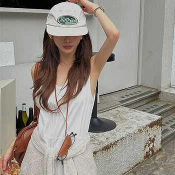 Sunrise Embroidered Lettering Camp Cap