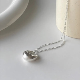 Ring pendant necklace  Daily silver necklace