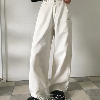 Straight Rivet Wide Pants