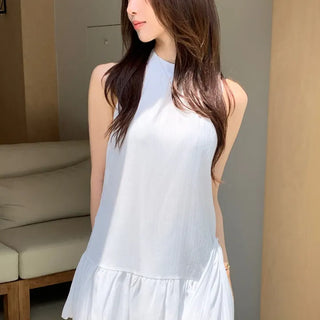 Nocturne Frill Waist Tie Sebi Halterneck Dress