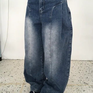 Round Cut Balloon Denim