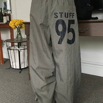 Number Nylon String Pants