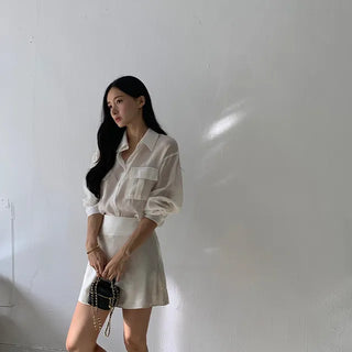 Gorgeous See-through Pocket Blouse