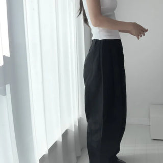pintuck nylon pants