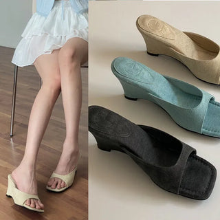 Nephron fabric wedge heels [8CM]