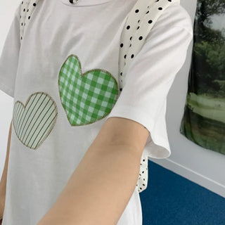 Tony Heart Patch Short Sleeve T-shirt