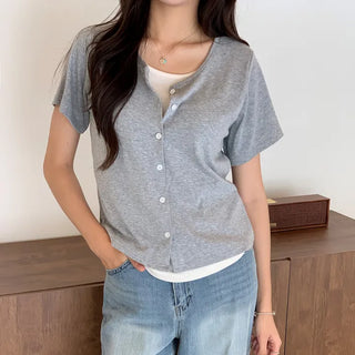 Raven Layered Short Sleeve Cardigan