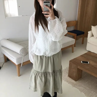 Fade Frill Midi Skirt