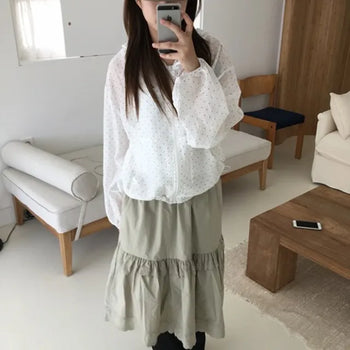 Fade Frill Midi Skirt