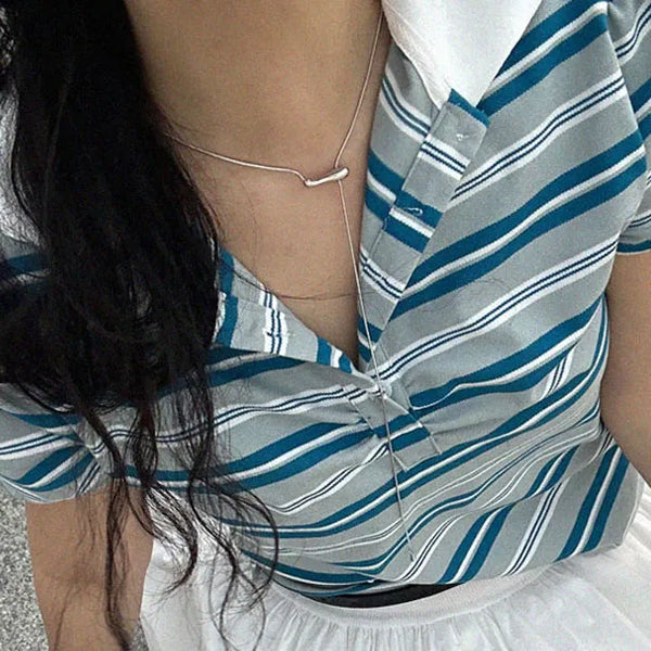 Silver link necklace