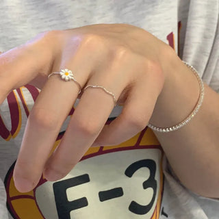 Daisy Flower Slim Ring