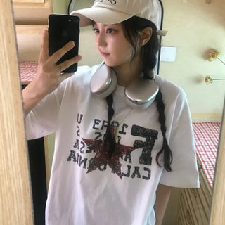 Loose Fit Round Neck 1993USA Short Sleeve T-shirt