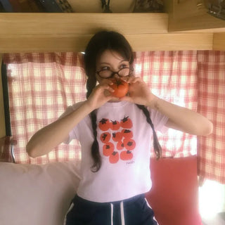 Simple Trendy Tomato Family T-shirts