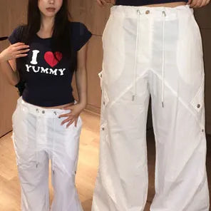 Stoz Pintuck Cargo Wide Pants